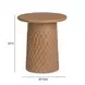Hessa Terracotta Round Outdoor Concrete Top Side Table