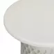 Hessa Antique White Round Outdoor Concrete Top Side Table