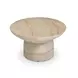 Sonia Travertine Oval Outdoor Concrete Top Coffee Table