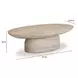 Sonia Travertine Oval Outdoor Concrete Top Coffee Table