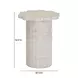 Blossom Travertine Round Outdoor Concrete Top Side Table