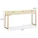Pesce Cream Rectangular Console Table