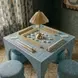Tomlin Teal 35" Square Game Table