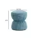 Tomlin Teal Performance Fabric Upholstered Round Ottoman