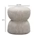 Tomlin Beige Performance Fabric Upholstered Round Ottoman