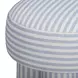 Masha Blue and White Performance Fabric Upholstered Accent Stool