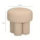 Masha Yellow and White Performance Fabric Upholstered Accent Stool