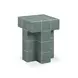 Alma Green Square Outdoor Concrete Top Side Table