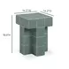 Alma Green Square Outdoor Concrete Top Side Table