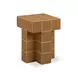 Alma Orange Square Outdoor Concrete Top Side Table