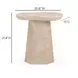 Darcy Travertine Round Outdoor Concrete Top Occasional Table Set