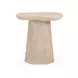 Darcy Travertine Round Outdoor Concrete Top Occasional Table Set