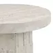 Asta Travertine Round Outdoor Concrete Top Side Table