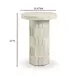 Asta Travertine Round Outdoor Concrete Top Side Table