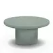 Jade Green Round Outdoor Concrete Top Medium Coffee Table