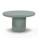 Jade Green Round Outdoor Concrete Top Medium Coffee Table