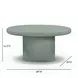 Jade Green Round Outdoor Concrete Top Medium Coffee Table
