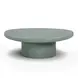 Jade Green Round Outdoor Concrete Top Occasional Table Set
