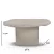 Jade Cream Round Outdoor Concrete Top Medium Coffee Table