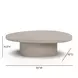 Jade Cream Round Outdoor Concrete Top Large Coffee Table