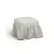 Gertrude Khaki Performance Fabric Upholstered Square Skirted Ottoman