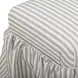 Gertrude Khaki Performance Fabric Upholstered Square Skirted Ottoman