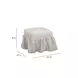 Gertrude Khaki Performance Fabric Upholstered Square Skirted Ottoman