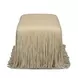 Shag Me Distressed Tan Upholstered Accent Bench
