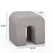 Desi Taupe Performance Fabric Upholstered Square Ottoman