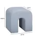 Desi Light Blue Performance Fabric Upholstered Square Ottoman