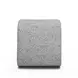 Desi Black and White Performance Fabric Upholstered Square Ottoman