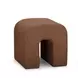 Desi Red Performance Fabric Upholstered Square Ottoman