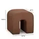 Desi Red Performance Fabric Upholstered Square Ottoman