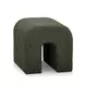 Desi Green Performance Fabric Upholstered Square Ottoman