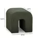 Desi Green Performance Fabric Upholstered Square Ottoman