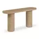 Darcy Travertine Round Outdoor Concrete Top Occasional Table Set
