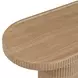 Darcy Faux Travertine Oval Outdoor Concrete Top Console Table
