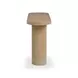 Darcy Travertine Round Outdoor Concrete Top Occasional Table Set