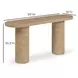Darcy Faux Travertine Oval Outdoor Concrete Top Console Table