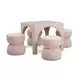Tomlin Light Pink Performance Chenille Game Table
