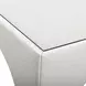 Tomlin Cream Performance Fabric 35" Square Game Table and Round Ottoman Set of 2