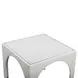 Tomlin Cream Performance Fabric 35" Square Game Table and Round Ottoman Set of 2