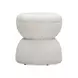 Tomlin Cream Performance Fabric 35" Square Game Table and Round Ottoman Set of 2