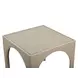 Tomlin Tan Performance Fabric 35" Square Game Table and Round Ottoman Set of 2