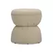 Tomlin Tan Performance Fabric 35" Square Game Table and Round Ottoman Set of 2