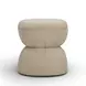 Tomlin Tan Performance Fabric 35" Square Game Table and Round Ottoman Set of 2