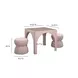 Tomlin Light Pink Performance Chenille Upholstered Game Table and Ottoman Set