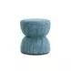 Tomlin Teal Performance Fabric 35" Square Game Table and Round Ottoman Set of 2