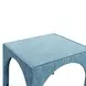 Tomlin Teal Performance Fabric 35" Square Game Table and Round Ottoman Set of 2