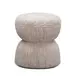 Tomlin Beige Performance Fabric 35" Square Game Table and Round Ottoman Set of 2